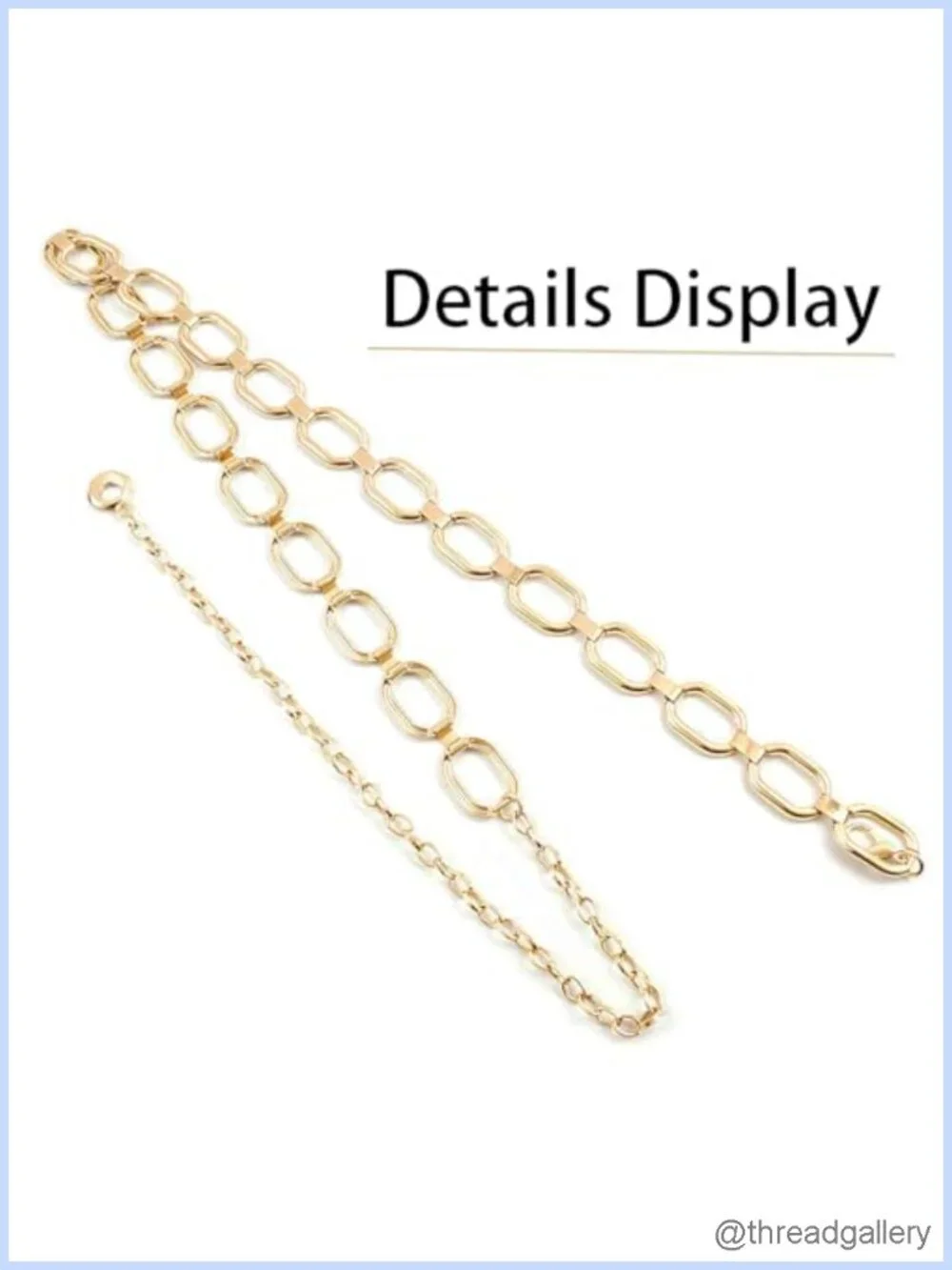 O-Ring Metal Waist Chain Adjustable Alloy Belt for Jeans Dress